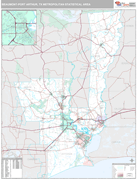 Beaumont-Port Arthur Metro Area Digital Map Premium Style